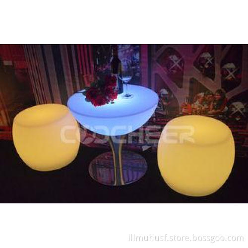 Portable Decorative Flashing Led Lounge Furniture Sets with